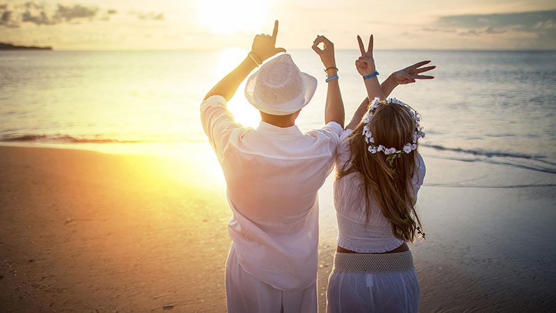 A sweet couple from USA, came to Bali for honeymoon. They wanted a short session photoshoot on a Sunset Beach...