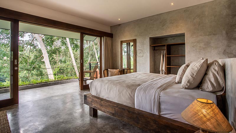 Just like its name, this villa is hiding inside a small alley in a very beautiful village on the outskirts of Ubud. Bedrooms and living room...
