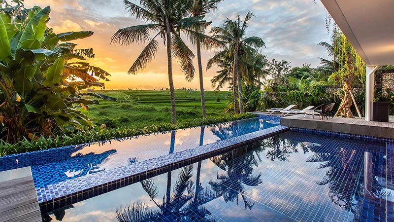 Amantrana is a small but beautiful hotel situated in Babakan, Canggu. It has 10 luxury bedrooms with black and...