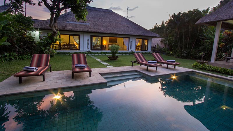 Villa Kamboja is a 3 bedroom private villa for family holiday, located in Double Six, Seminyak.