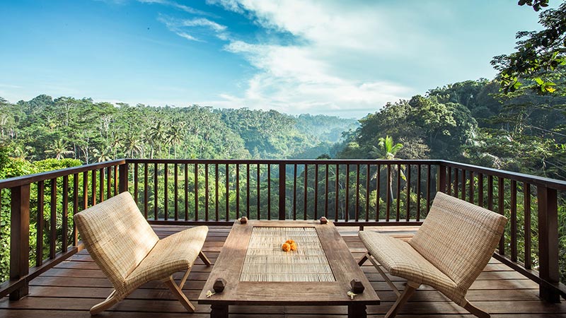 A classic villa with spectacular view located in Tegalalang, Ubud.